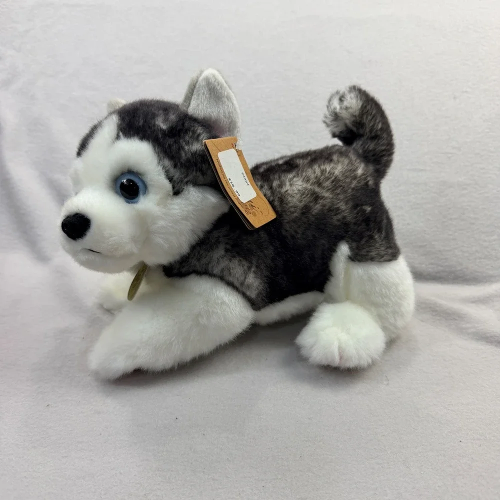 Aurora Miyoni Tots Siberian Husky Puppy Plush Grey White Blue Eyes 8 inch 24484